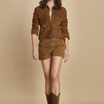 camicia in suede. RWSH01033 DAIM 207 zadig & voltaire 