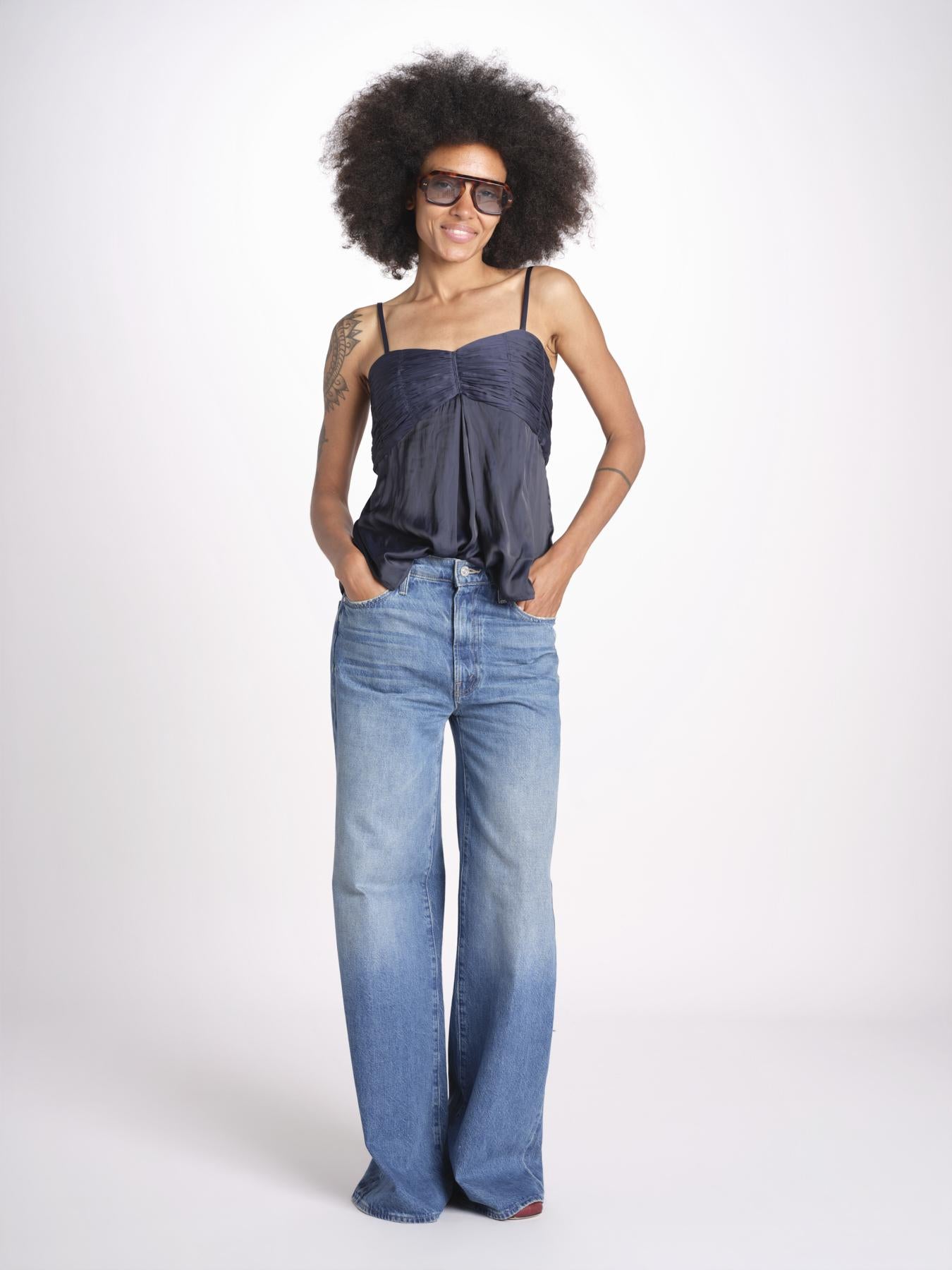 top spalline sottili arricciato sul seno WWCR01307 ENDRE 404 zadig & voltaire 