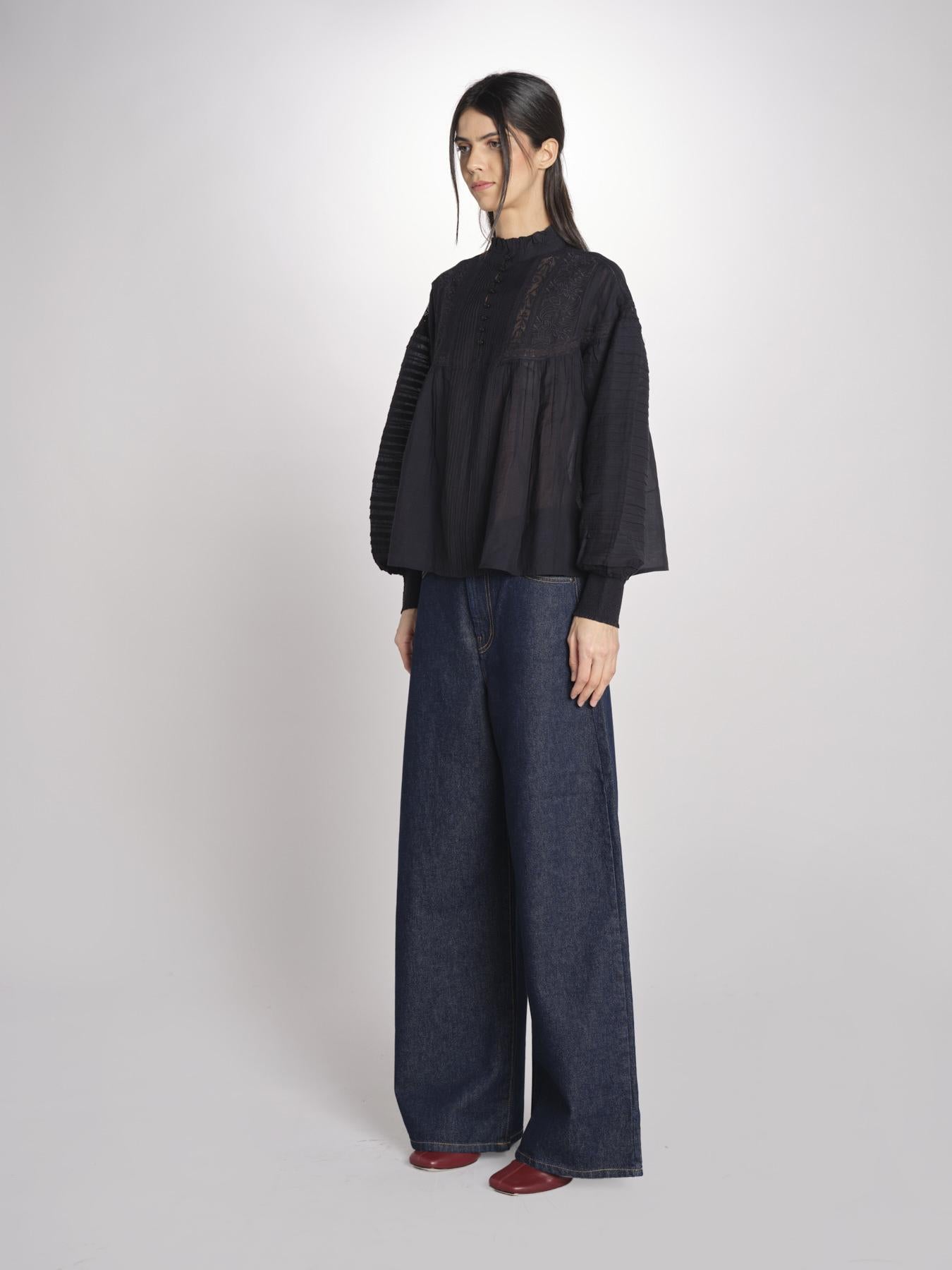 Camicia con nervature DAHALIA 2HVA27-V09771 NOIR vanessa bruno 
