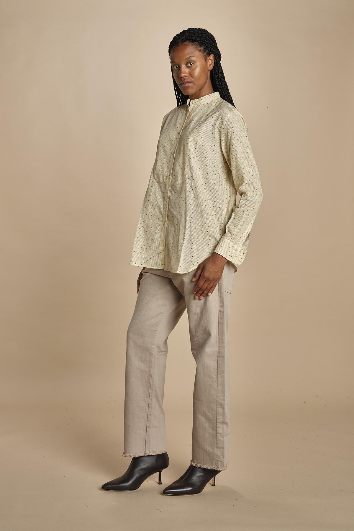 Camicia JILL coreana microstampa P28D0JILL-T4733 S669 massimo alba 
