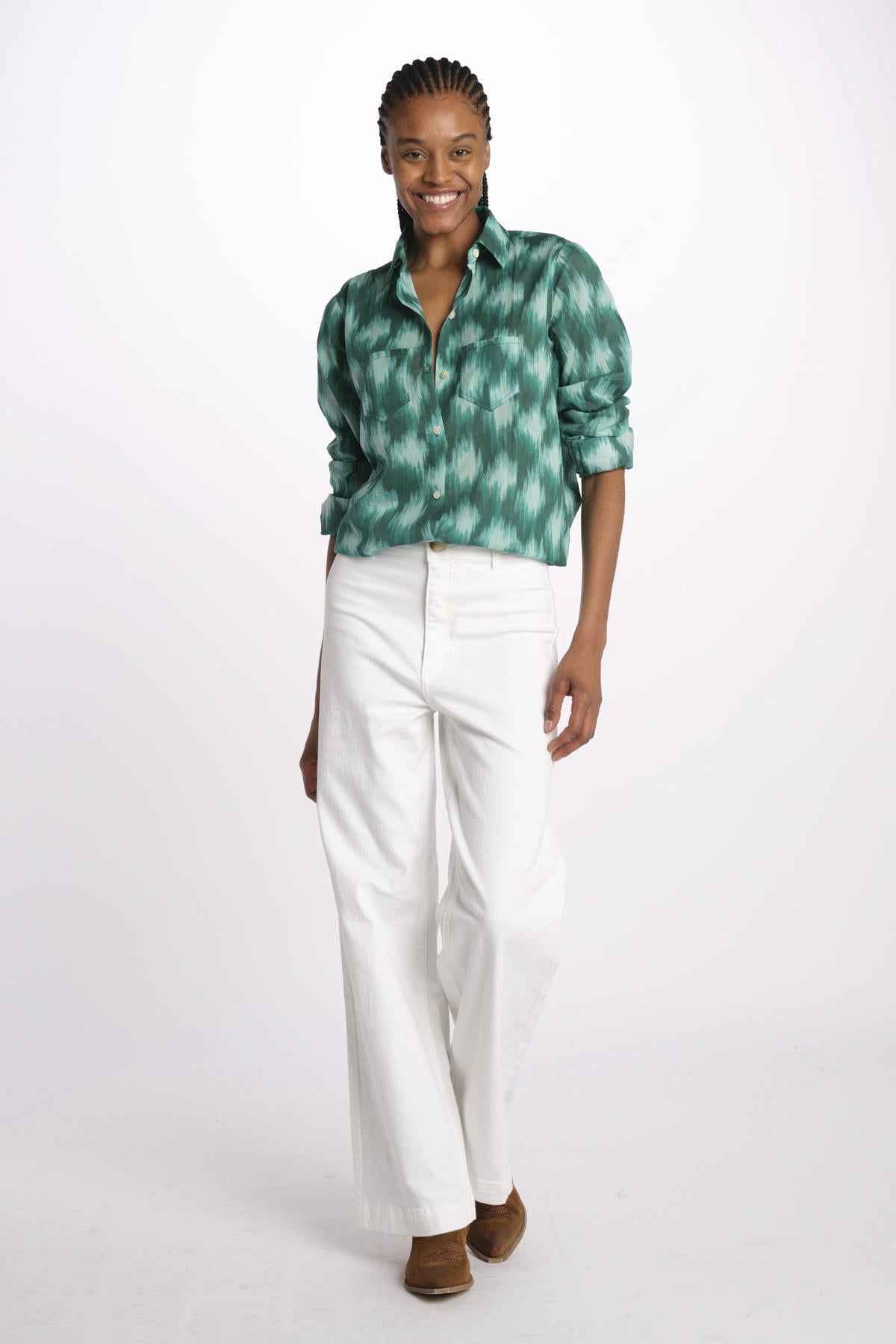 Camicia COQUILLAGES KIPRO 520K terre rouge 