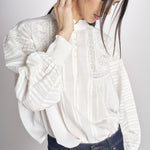 Camicia con ricami DAHALIA 2HVA27-V09771 BLANC vanessa bruno 
