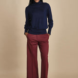 pantalone cropped con risvolto in gabardina MELODIA 652339 164 quelledue 