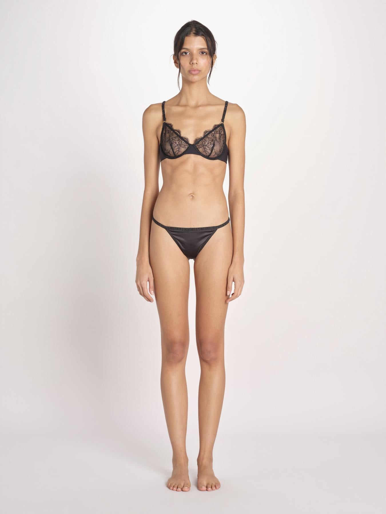 slip in satin CHARLOTTE L25101983 BLACK 900 love stories 