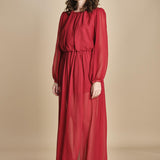 abito lungo in chiffon ATENE RED crida 
