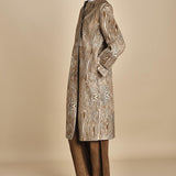 ZELLEA  cappotto in cavallino zebrato ZELLEA MOIRE malina 