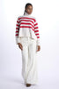 Oversized striped turtleneck