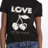 Walk bc concert cherry love JWTS02684 BLACK zadig & voltaire 