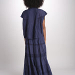 gonna in voille e pizzo CARAVELLE 6EVA53-V07316 ENCRE vanessa bruno 
