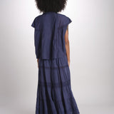 gonna in voille e pizzo CARAVELLE 6EVA53-V07316 ENCRE vanessa bruno 