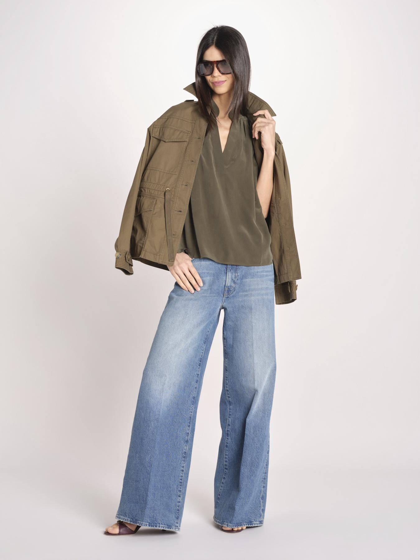 camicia over in seta CORY 4HVA77-V09005 KAKI vanessa bruno 