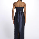 Abito HALEY lungo bustiere 12247954 NAVY malina 