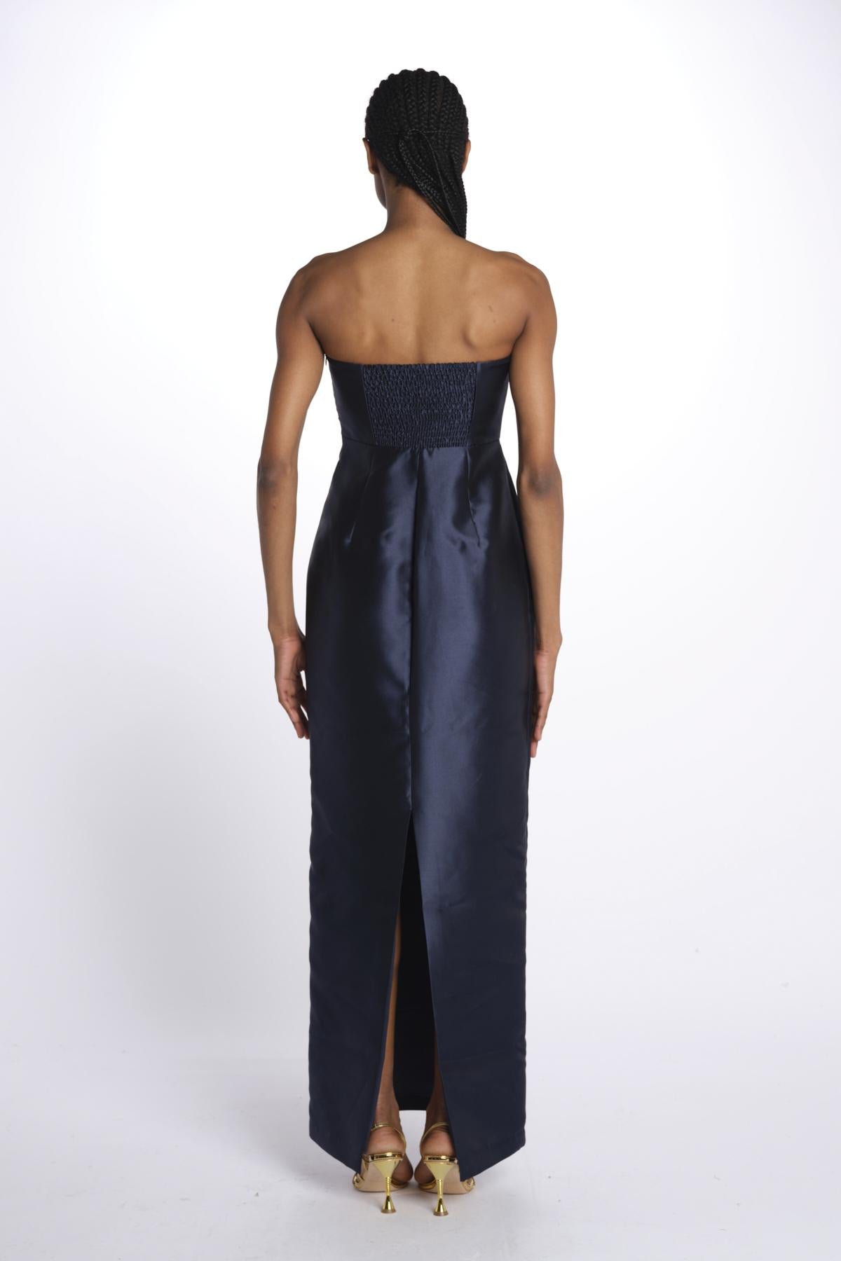 Abito HALEY lungo bustiere 12247954 NAVY malina 