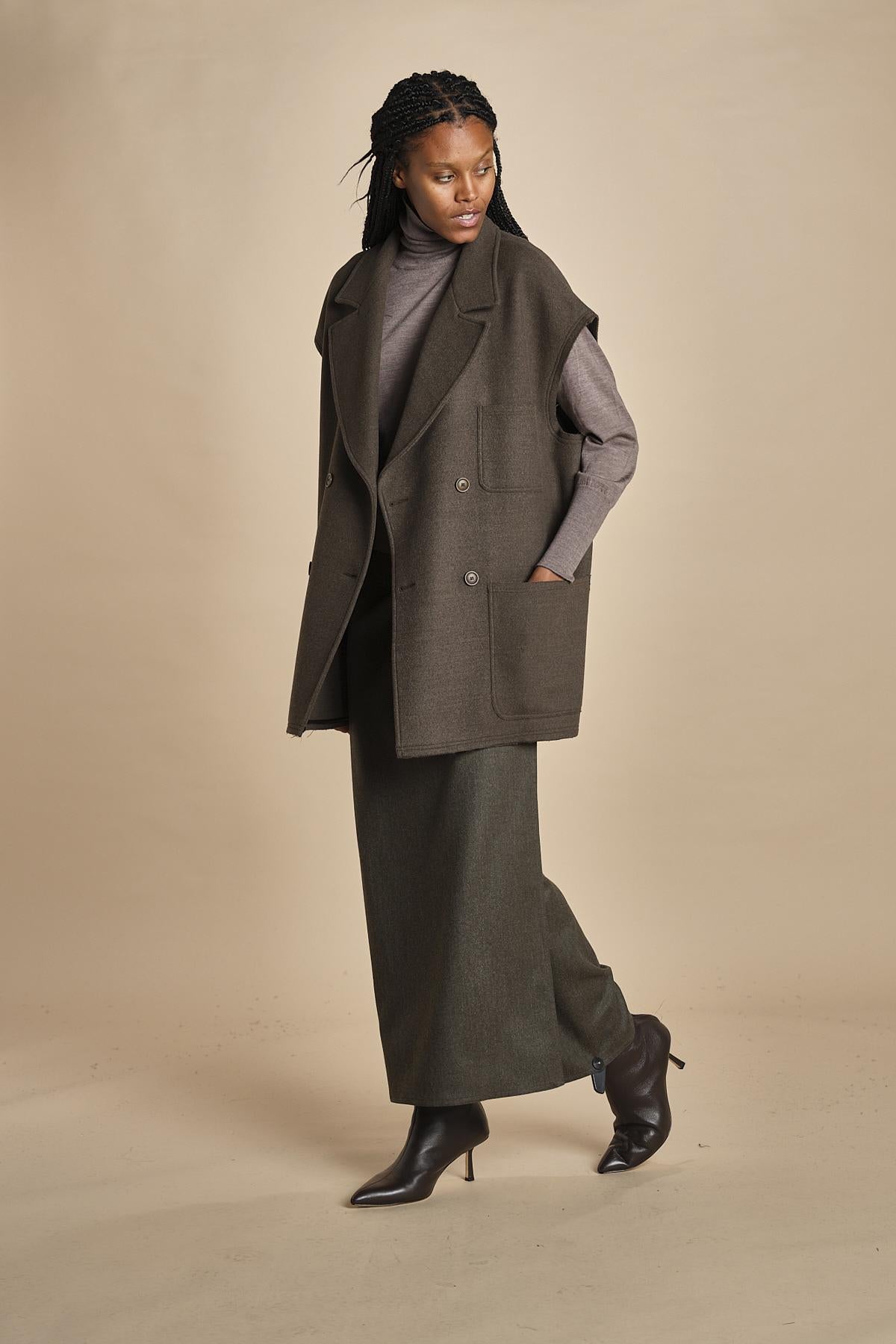 T8744 gilet over T8744 VERDE dusan 