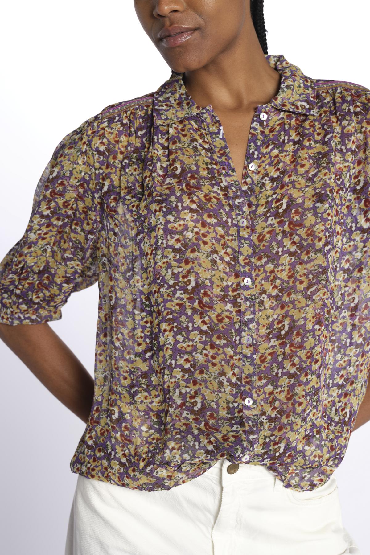 Camicia LARK fiorellini LARK VIOLET ba&sh 