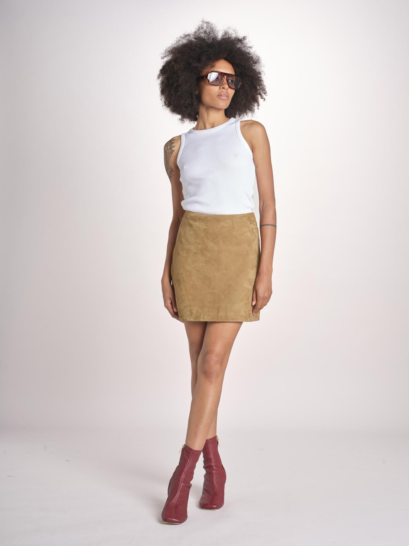 minigonna in camoscio JUP0883INNO SABLE ECR4126S soeur 
