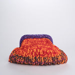 SIS cluctch bag uncinetto multicolor SIS ARANCIO VIOLA nadia dafri 