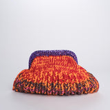 SIS cluctch bag uncinetto multicolor SIS ARANCIO VIOLA nadia dafri 