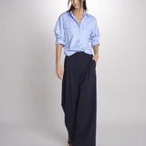 camicia dalla linea sfiancata con pince PESI 2615111041600 002 AZZURRO weekend maxmara 