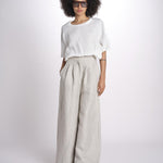 2906L pantaloni in lino spinato U2906L BEIGE dusan 