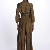 MARIA top con nodo e maniche lunghe MARIA OLIVE laraethnics 