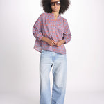 camicia girocollo palme VT6245 ORANGE zen ethic 