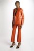 Nappa trousers with belt