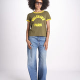 t-shirt con bordi a contrasto JWTS02851 TILLEUL 324 zadig & voltaire 