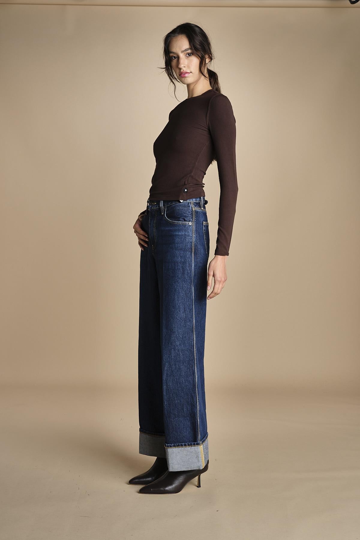 denim con risvolto THE CUFFED WIDE 2021210 SPENDER SPCR frame 