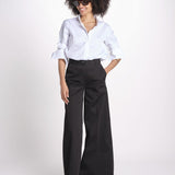 pantalone over in cotone pesante ORIANNA ORNO9 NERO nine in the morning 