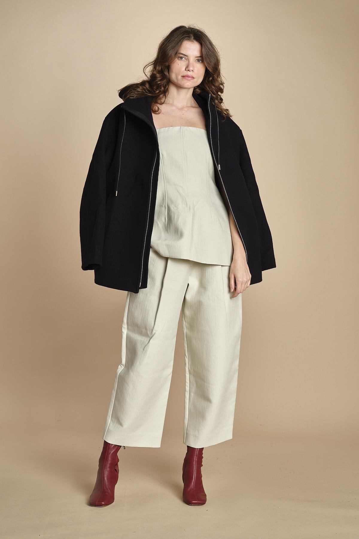 pantalone in cotone double FELLINI SNW SNW634 BIANCO studio nicholson 