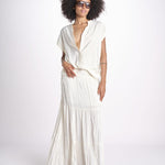 camicia con bottoni CLARENCELK NACRE laraethnics 