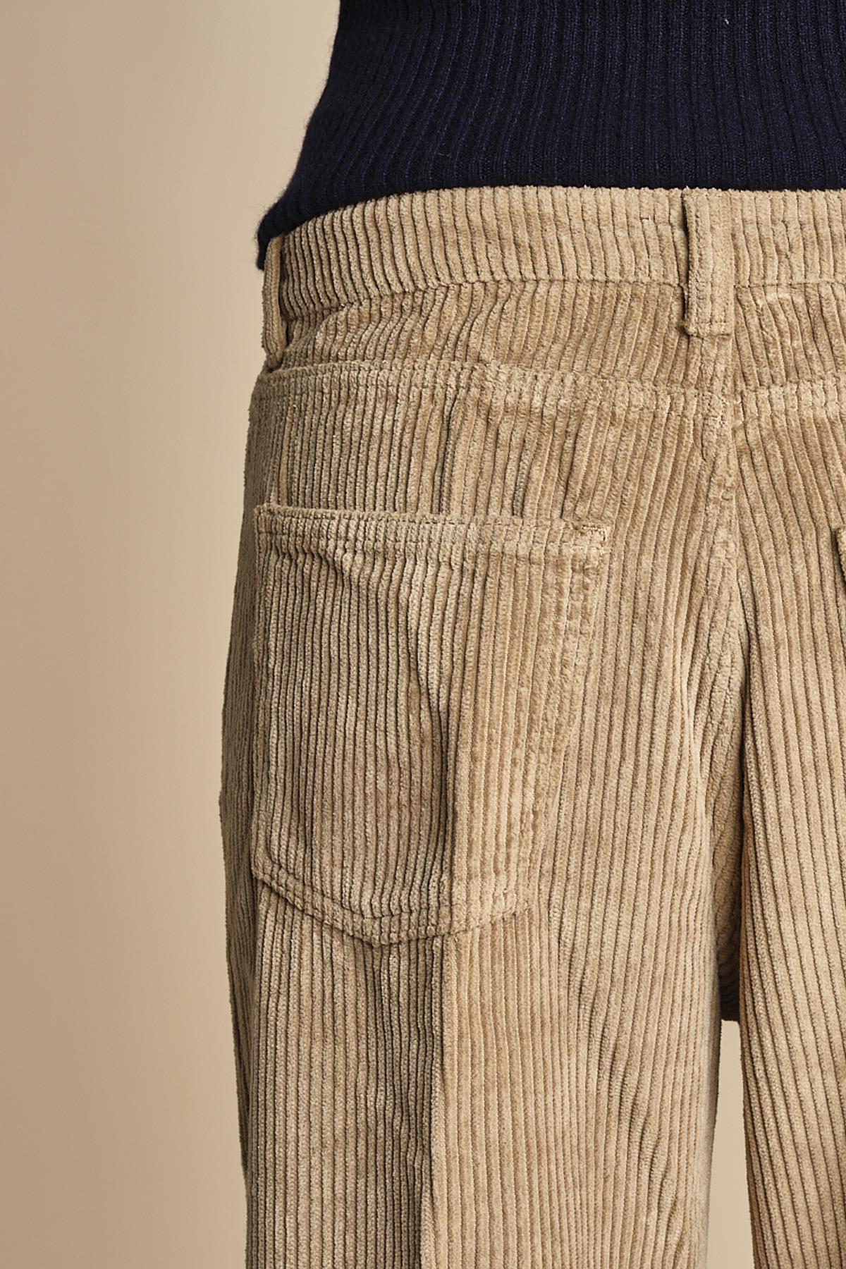 pantalone in velluto cropped ZELDA TOFEE true avenue 