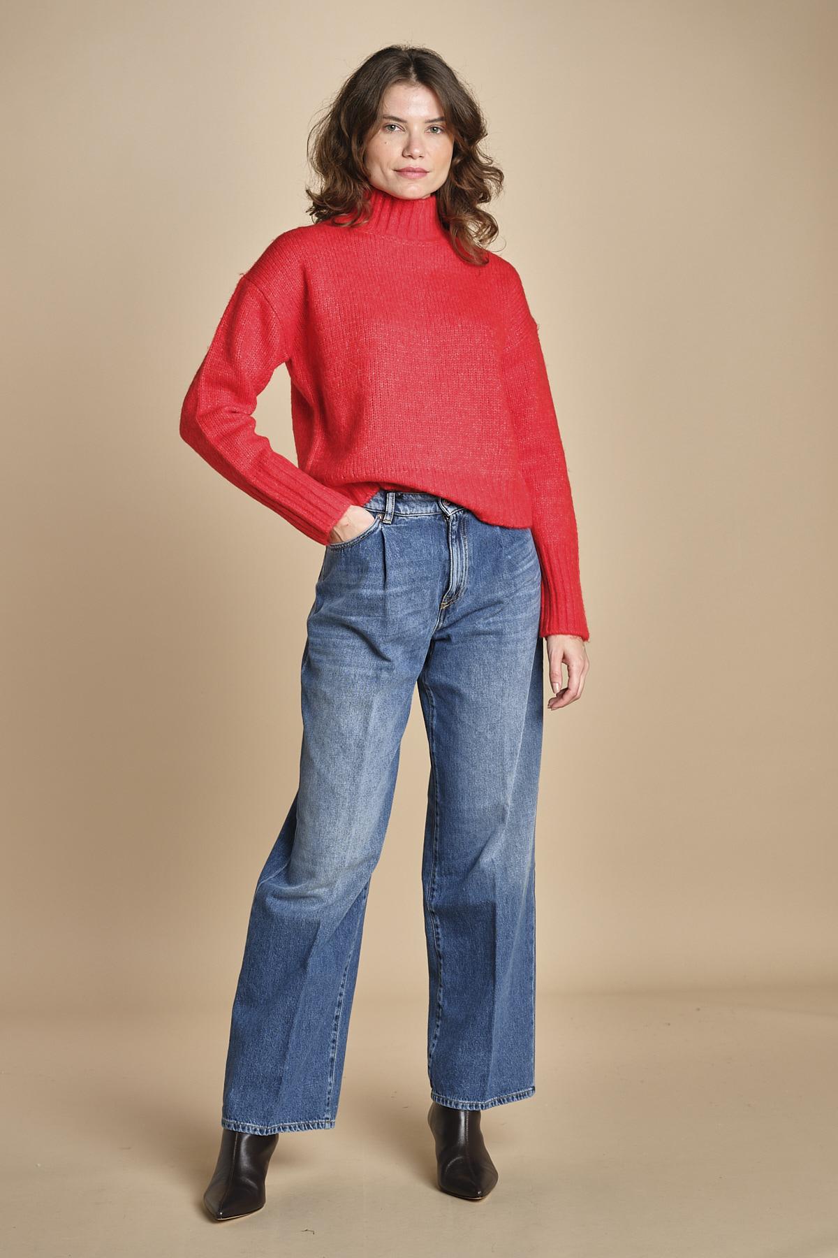 MYAC maglia collo alto in shetland BEMT512 LIPSTICK hartford 