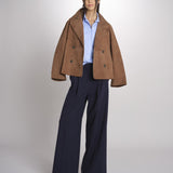camicia dalla linea sfiancata con pince PESI 2615111041600 002 AZZURRO weekend maxmara 