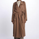 28A50 trench over in crepe satin 28A50 CACAO dusan 