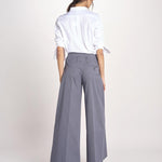 pantalone largo con nervature ORIANA 540 54 70 SLATE quelledue 