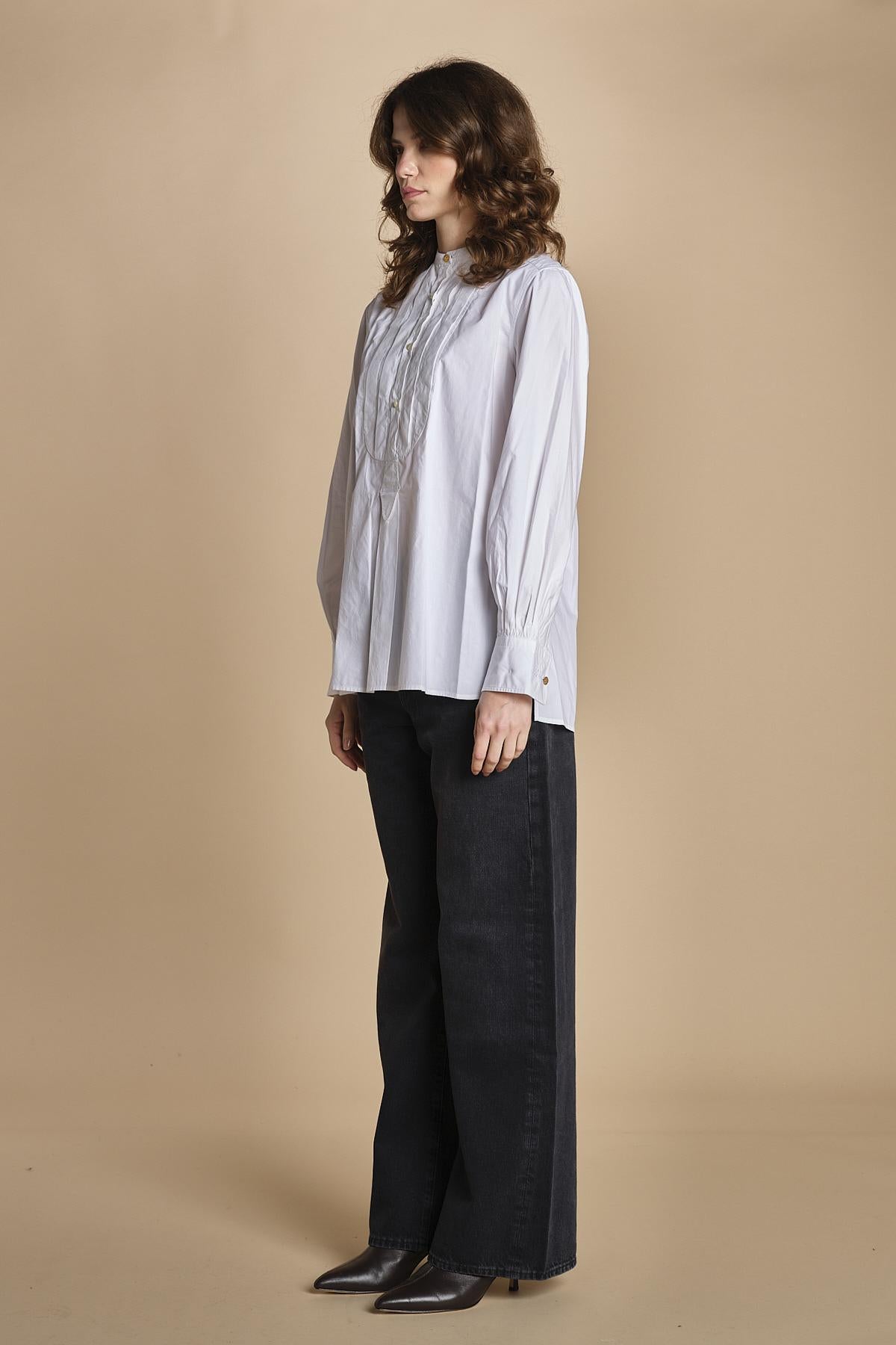 camicia con plastron GRANDETANTE WHIRE laurence bras 