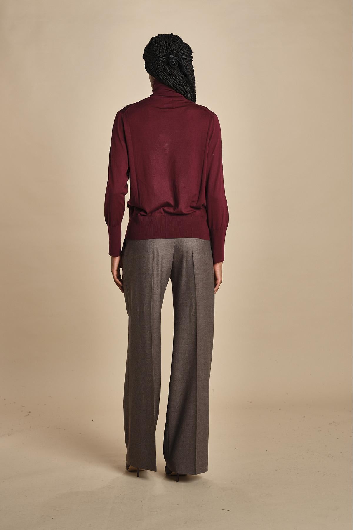 dolcevita over in lana merinos MIL LAU5 E14015 BORDEAUX milaura 