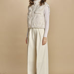 gilet in ecofur. GABI ECRU giovanni paris 
