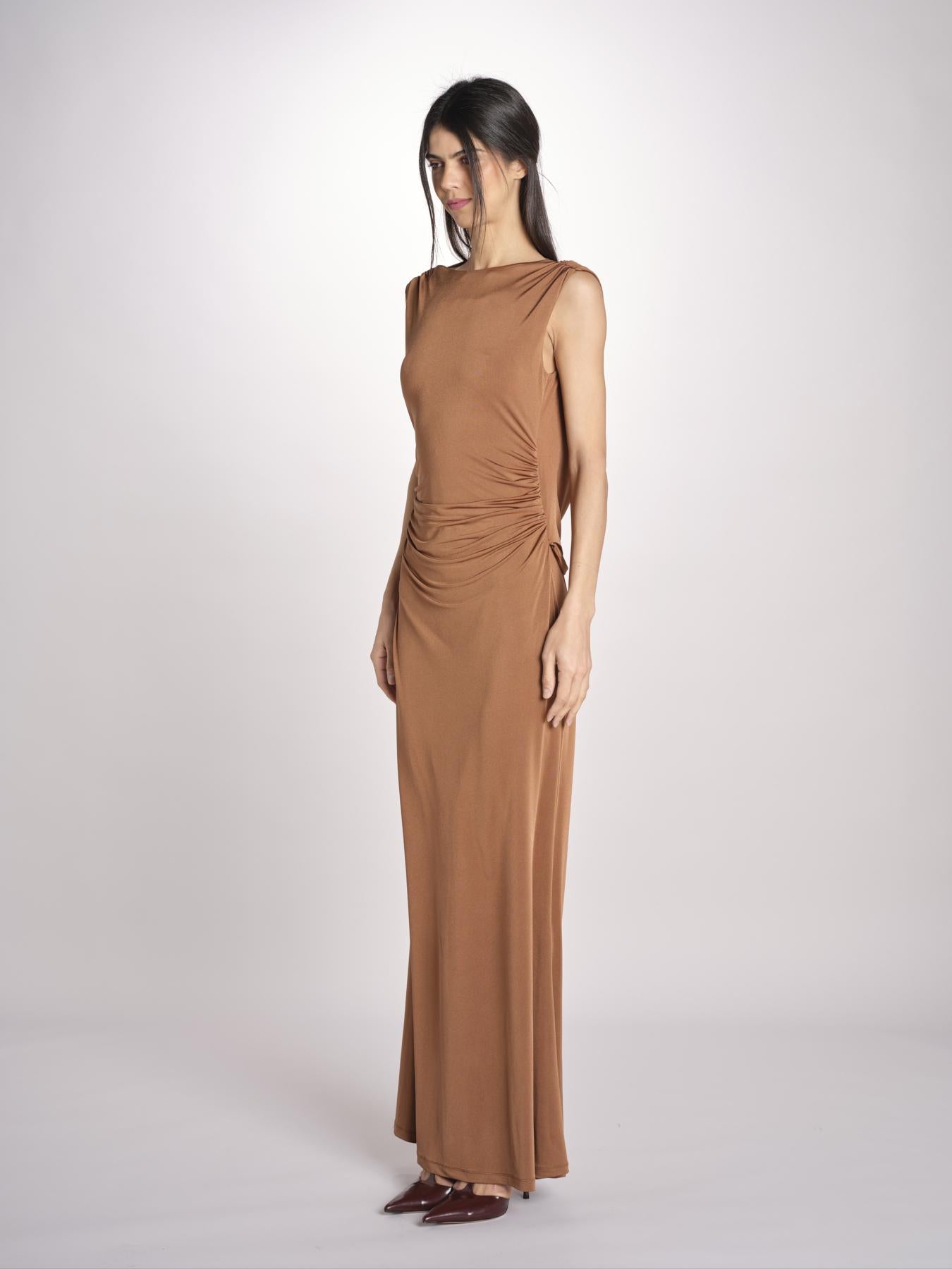 abito lungo in jersey con scollo dietro 3328 CHOKO access 