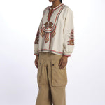 Camicia CINTHYA con ricamo plastron CINTHYA OFFWHITE fortela 