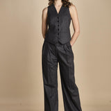 gilet gessato 15V528CO191 P092 GREY ines de la fressange 