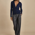 MIL LAU2 cardigan a costine fin.16 MIL LAU2 E21210 BLU milaura 