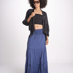 gonna lunga balze CAMELIABL DENIM laraethnics 