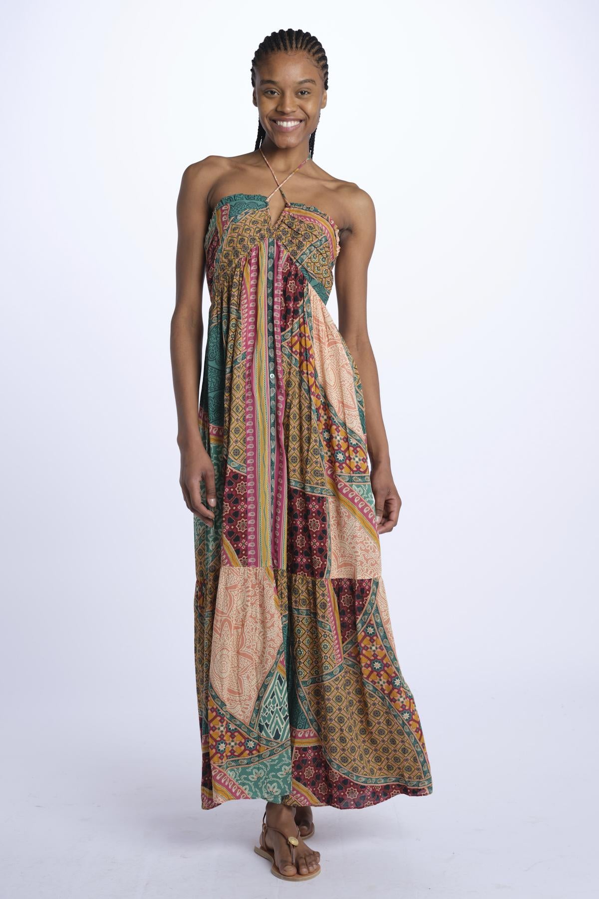 Abito FRAN lungo patch FRAN MULTICOLOR ba&sh 