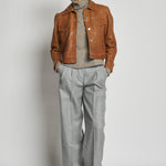 giacca in pelle beige GRANT MARRONE masscob 