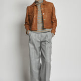 giacca in pelle beige GRANT MARRONE masscob 