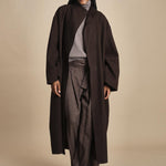 cappotto lungo cimosato T8734U MORO dusan 