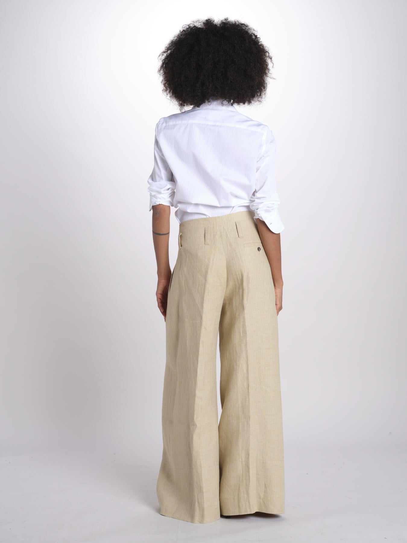 pantalone largo con nervature ORIANA 540 50340 quelledue 